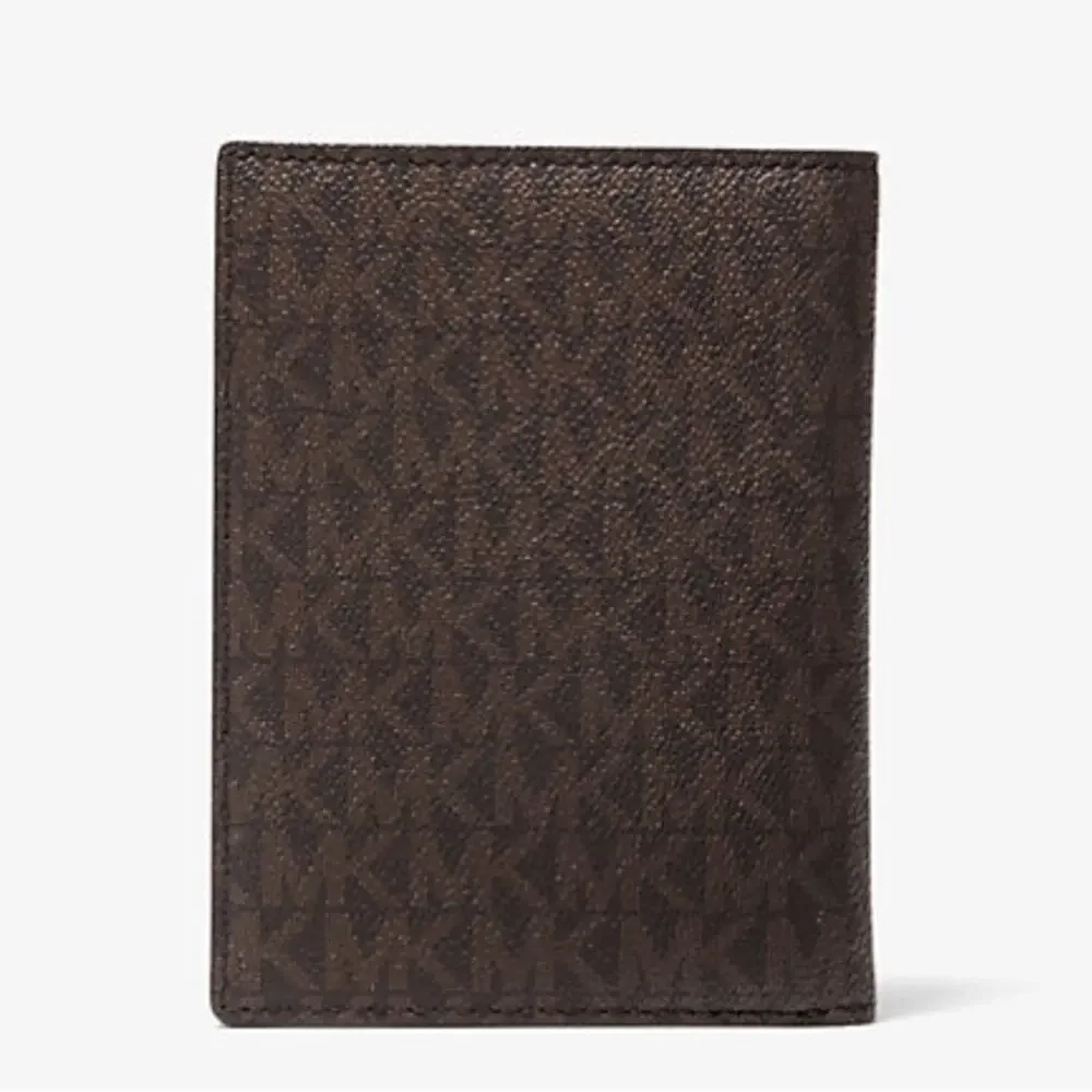 Michael Kors Bedford Travel Medium Logo Stripe Passport Wallet - Picture 3 of 4